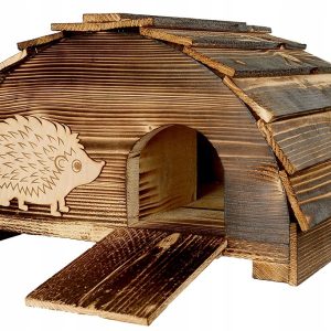 Schron dla jeża drewniany domek, legowisko, solidny,karmnik POLSKI PRODUKT