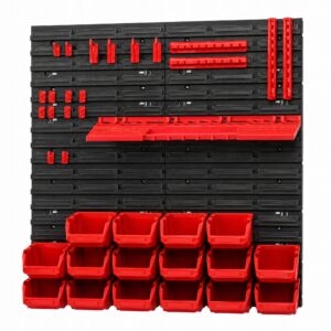 TABLICA NARZĘDZIOWA WARSZTATOWA ŚCIANKA 78X78 CM ORGANIZER 16 KUWET UCHWYTY